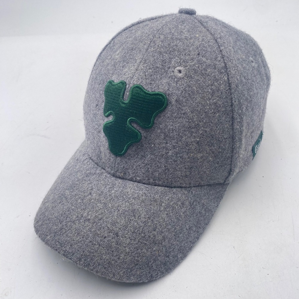 CARLSBERG Carlsberg Wool Felt Baseball Hat Mens OSFM Grey Green Logo Strapback